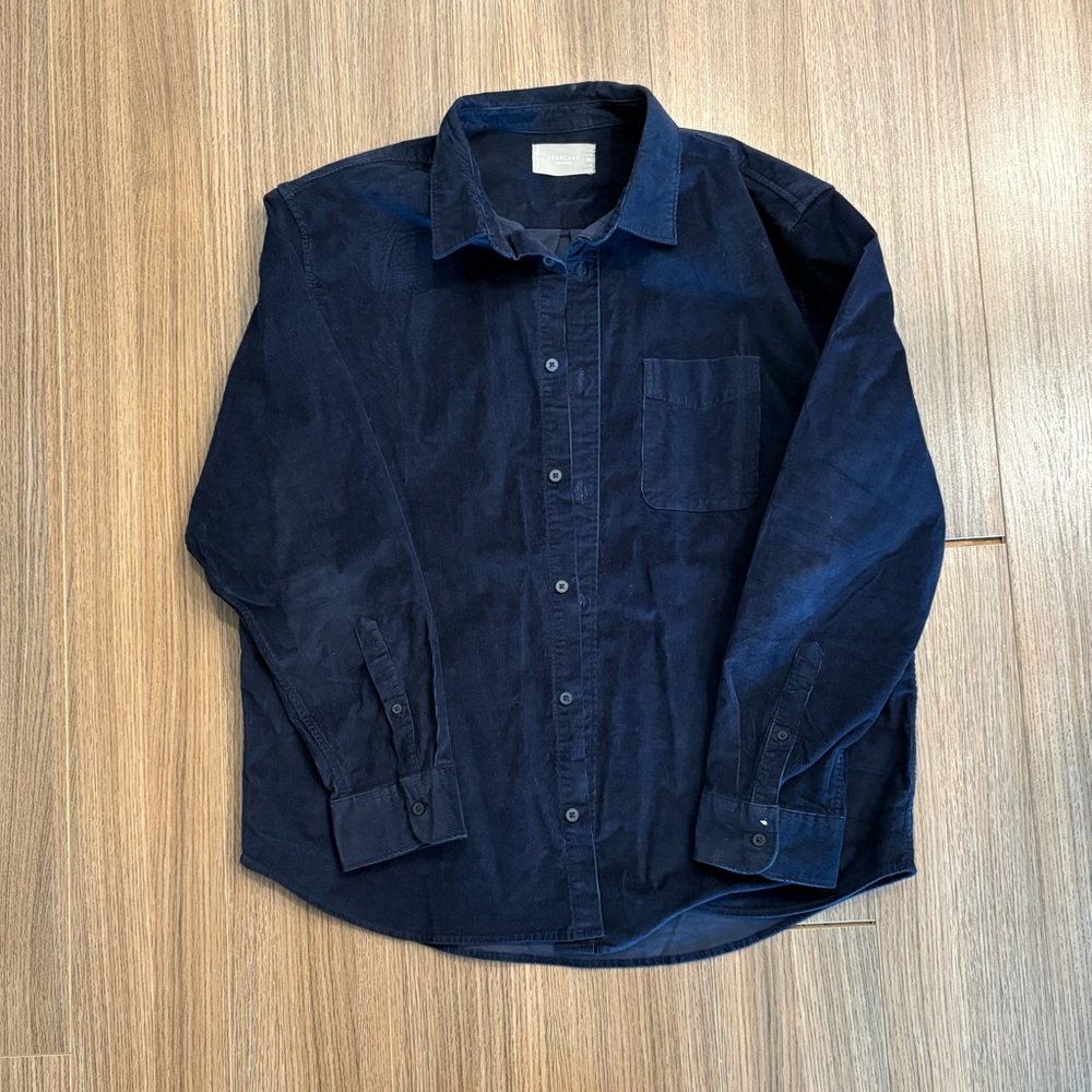 Everlane Navy Corduroy Shirt NWOT
